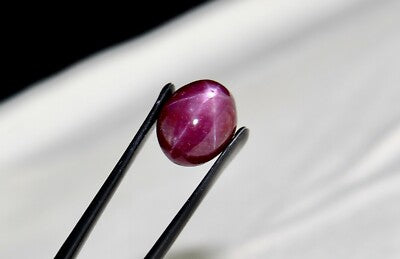 Certified A+top Natural 6 Line Star Ruby Oval Cabochon 11.53 Ct Gem For Ring
