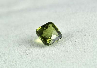 Natural Green Tourmaline 7.79 Ct Square Cut Gemstone Ring Pendant