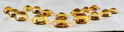Certified Yellow Citrine Oval Cut 16 Pcs 256ct Gemstone Necklace For Women