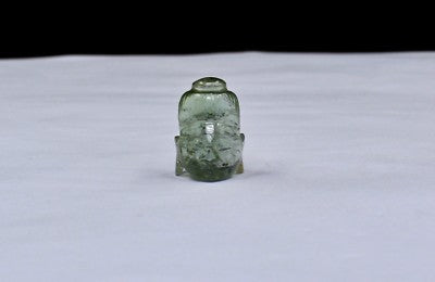 Natural Multi Green Tourmaline 10.59ct Carved Buddha Gemstone Ring Pendant