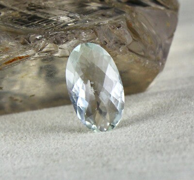 Finest Natural Blue Aquamarine 6.36ct Oval Gemstone For Ring Pendant