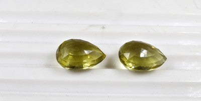 Lemon Quartz Teardrop 2 Pc Semi Precious Gemstone 31 Ct Earring Designing