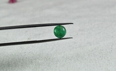 Ruby Emerald Blue Sapphire Cabochon Round 3.27ct Gemstone Pendant Ring