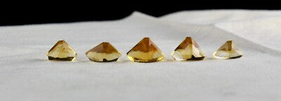 Natural Yellow Citrine 24.16ct Fancy Cut 5 Pcs Loose Gemstone Set
