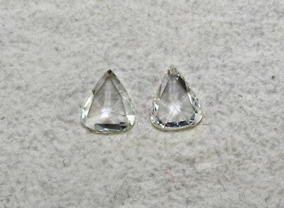 Certified Natural Rose Cut Diamond 2.29ct Pear Shape Pair Loose Gemstone Earring