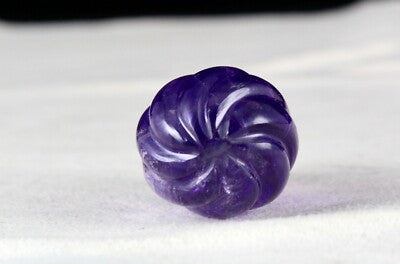 Natural Amethyst Melon Drops 88.85 Ct Carved Pendant Gemstone Designing