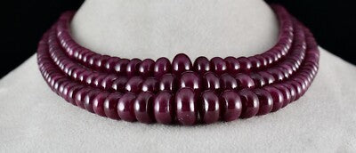 Certified Natural Ruby Beads Necklace 1190ct Big Gemstone Statement 3 L