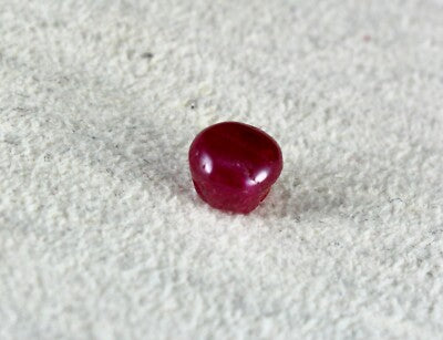 Certified Natural Burmese Ruby 2.15 Ct Round Cabochon Gemstone Ring Pendant