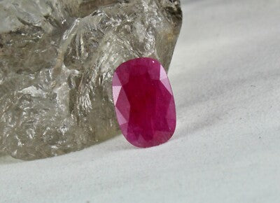 Certified 15x23 Mm Mozambique Ruby 19ct Oval Gemstone Sterling Silver Ring