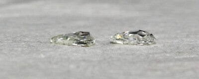 Certified Natural Rose Cut Diamond 2.29ct Pear Shape Pair Loose Gemstone Earring