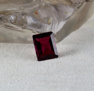 Natural Rubellite Red Tourmaline 11x9mm 4.43ct Octagon Cut Gemstone Ring