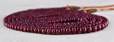 Certified Natural Untreated Ruby 882 Ct Round Gemstone Beaded Necklace For Women
