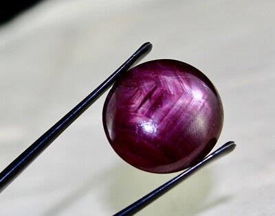 Certified 24mm Natural Star Ruby Oval Cabochon 55.81ct Gemstone For Ring Pendant