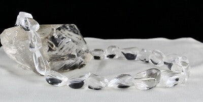 Natural Rock Crystal Quartz 920 Carat Gemstone Necklace Beads Cabochon