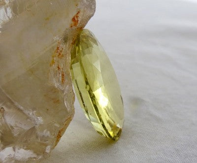 Certified Natural Yellow Aquamarine Heliodor 12.79ct Oval Ring Pendant Silver