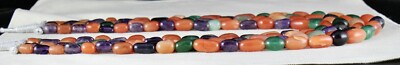 Multi Natural Semi Precious Beads Necklace Cabochon Gemstone 1048 Ct Fashion