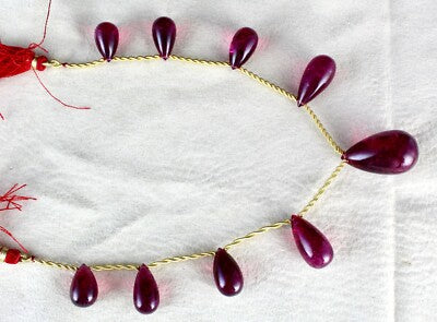 Certified Pink Tourmaline Rubellite Pear Drop Necklace 161ct, 9 Gemstone Jewelry