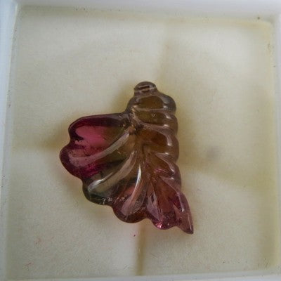 Natural Multi Tourmaline 11.62ct Carved Gemstone Ring Pendant Semi Precious