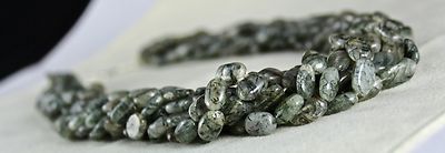 Natural Rutilated Quartz Beads 1023 Ct Gemstone Sterling Silver Fashion Necklace