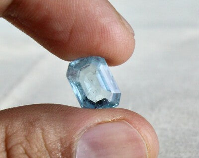Natural Blue Aquamarine 4.57cts Octagon Gemstone For Ring Pendant Designing