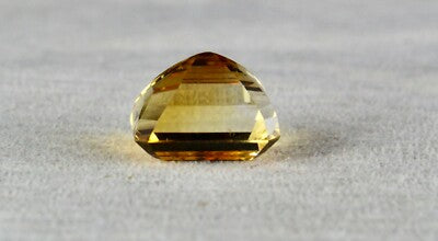 Natural Yellow Citrine 16x12mm 15.97ct Rectangle Gemstone Pendant Ring