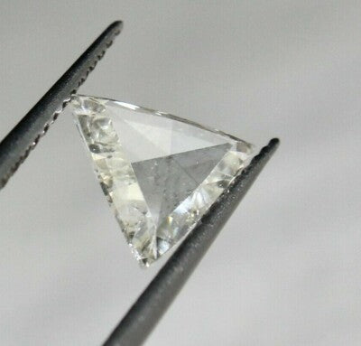 Certified Natural Rose Cut Diamond Triangle 0.75ct Pendant Ring Sterling Silver