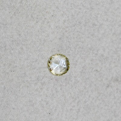 Certified Natural Rose Cut Yellow Diamond 0.71ct Round Gem For Ring Pendant