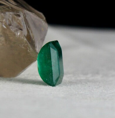 Certified Emerald Octagon 7.71 Ct Gemstone Ring Pendant In Sterling Silver