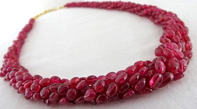 Certified Natural Spinel Beads 394 Ct Sterling Silver Vintage Necklace