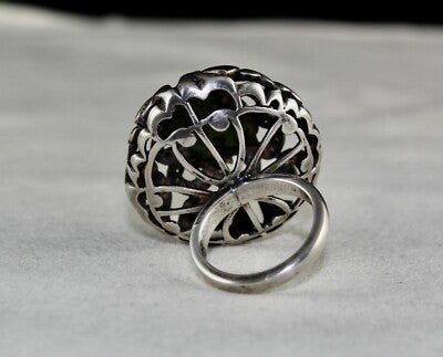 Antique Green Tourmaline 1.75ct Natural Diamond 18k Gold Sterling Silver Ring