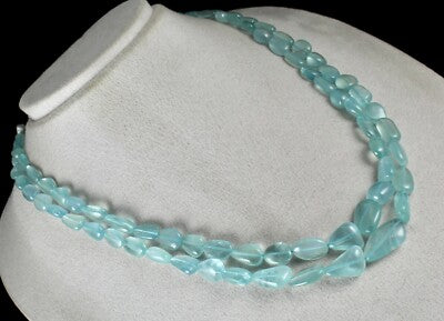 Certified Natural Blue Aquamarine 389ct Gemstone Fashion Necklace For Women