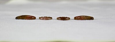 Rare Colour Natural Tourmaline Carved 4 Pcs 18.12 Ct Gemstone For Earrings