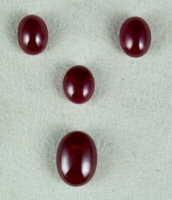 Certified Top Unheat Natural Ruby Oval Cabochon 26.14 Ct Gemstone Jewelry Set