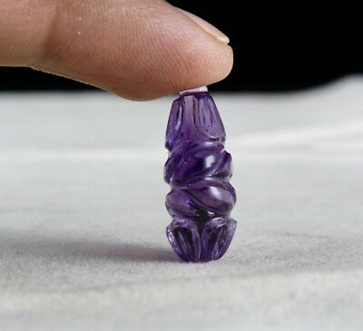 Natural Amethyst 25x15mm Tear Drops Pendant 21.83ct Gemstone Hanging Jewelry