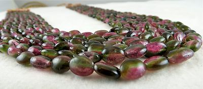 Certified Natural Bi Colors Multi Tourmaline 582 Ct Gemstone Necklace For Women