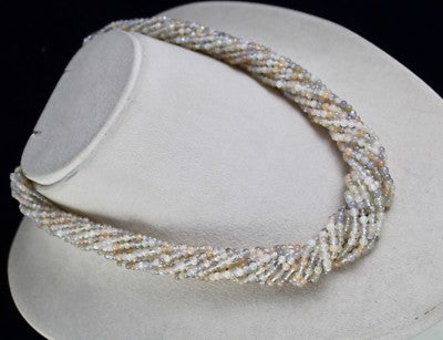 Natural Moonstone Beads Necklace 14 L 519 Ct Sterling Silver Fashion Jewelry