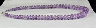 Amethyst Carved Melon 713 Ct Beads Purple Gemstone Fashion Necklace