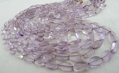 Natural Pink Amethyst 689ct Cabochon Beads Gemstone Necklace For Women