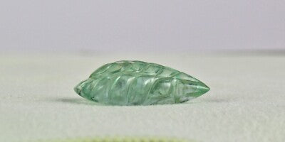 Certified Natural Aquamarine 22.43 Ct Carved Leaf Loose Gemstone Ring Or Pendant