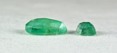 Natural Colombian Emerald Pear & Octagon Cut Loose Gemstones Pendant 12.65 Ct