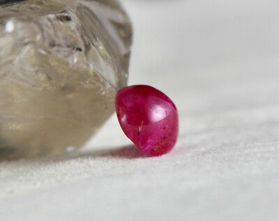 Certified Natural Burma Ruby Cabochon 10mm 5.61 Ct Sterling Silver Ring Pendant