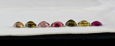 Certified Natural Multi Tourmaline Oval 7 Pcs 11.24 Ct Gemstone Bracelet Design