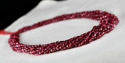 Certified Natural Spinel Beads Necklace 10 L 452 Ct Red Gemstone For Women
