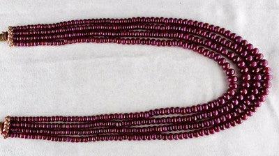 Certified Natural Untreated Ruby 882 Ct Round Gemstone Beaded Necklace For Women