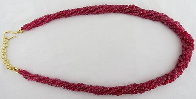 Certified Natural Spinel Beads 394 Ct Sterling Silver Vintage Necklace