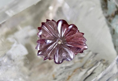 Natural Tourmaline Carved Flower Gemstone 24.40 Ct Ring Pendant Design For Women