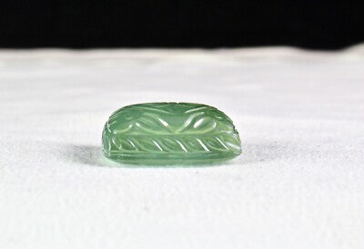 Antique Carved 71.40 Ct Natural Greenish Blue Aquamarine Gemstone For Pendant