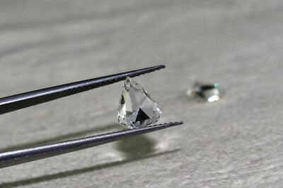 Certified Natural Rose Cut Diamond 2.29ct Pear Shape Pair Loose Gemstone Earring