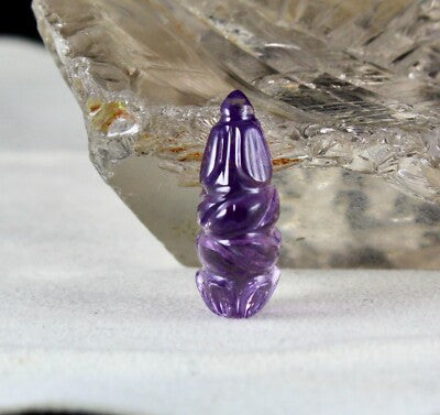 Natural Amethyst 25x15mm Tear Drops Pendant 21.83ct Gemstone Hanging Jewelry