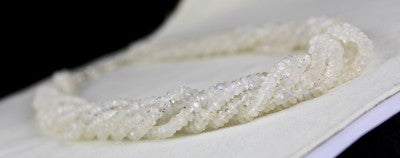 Natural Rainbow Moonstone Bead Faceted Round 8l 597 Ct Fashion Gemstone Necklace